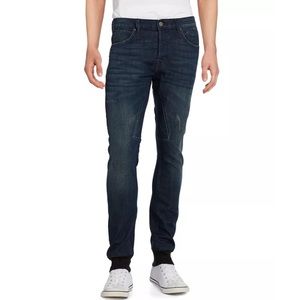 Rogue XL Distressed Slim-Leg Seamed Rib Cuff Jeans